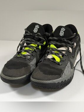 Nike Black and Neon Yellow Basketball Sneakers-Mens 9.5
